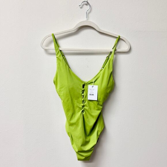 NWT Andie The Milos One Piece Swimsuit Avocado Green Women's Size M - Picture 3 of 7